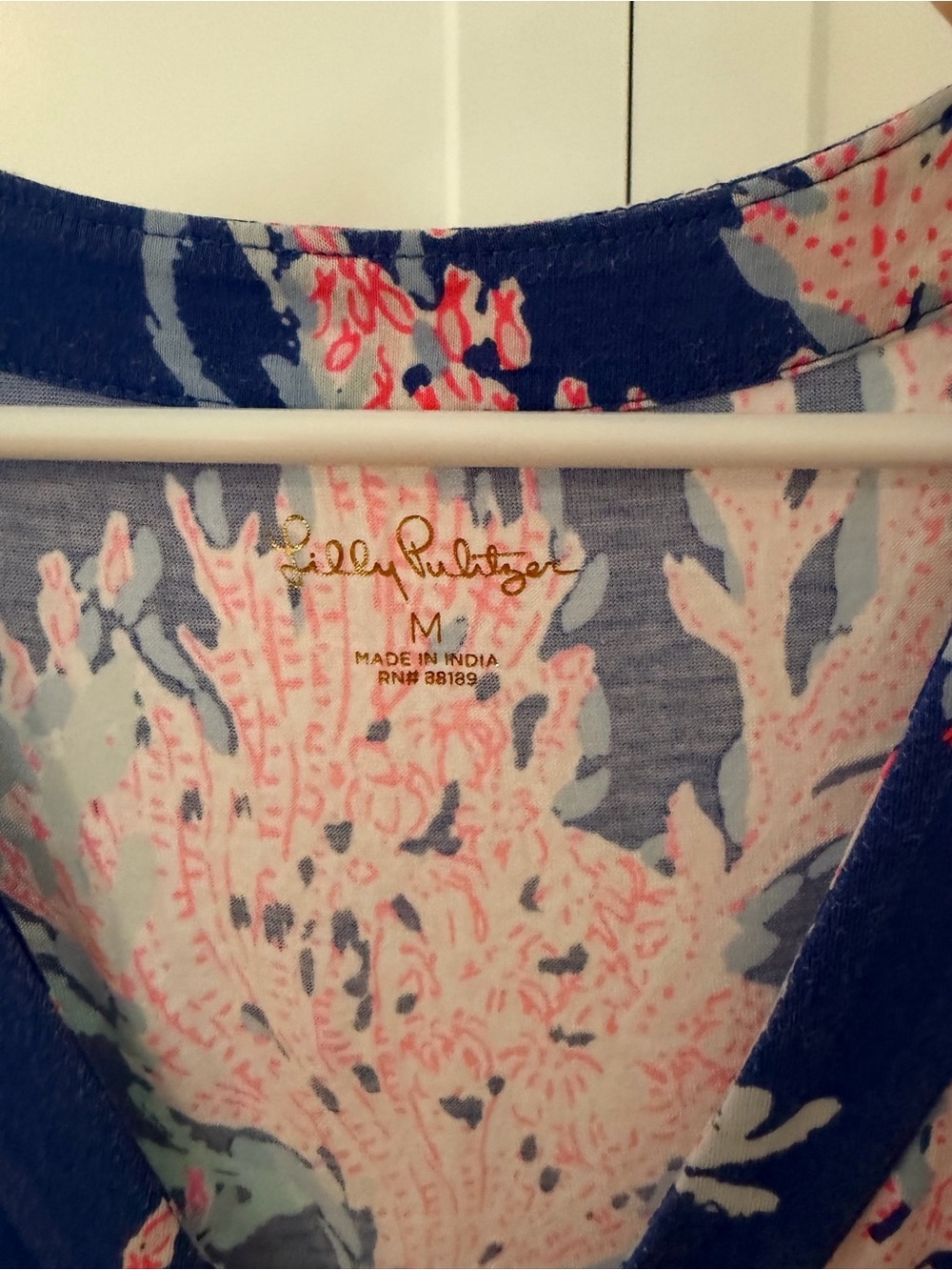 Lilly Pulitzer Lorina Swing Dress in Borealis Blue Swim On Over - Picture 3 of 5